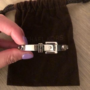 Michael Kors Silver Stud Buckle Bracelet